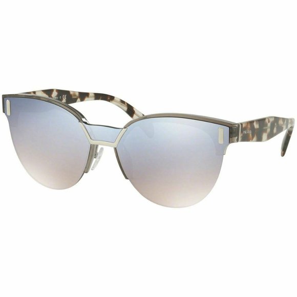 Prada Accessories - Prada Sunglasses Blue Silver Gradient Mirror Lens